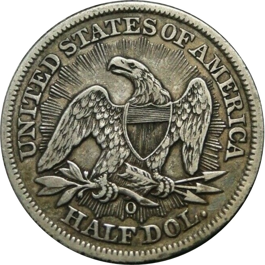 1853-O-50c-Liberty-Seated-Half-Dollar-Arrows-&-Rays-#2